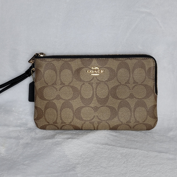 Coach Wristlet Double Zip Wallet - Picture 1 of 9